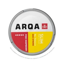 Снюс ARQA Max Strong Pink Raspberry, 100 мг/г, малина, slim portion