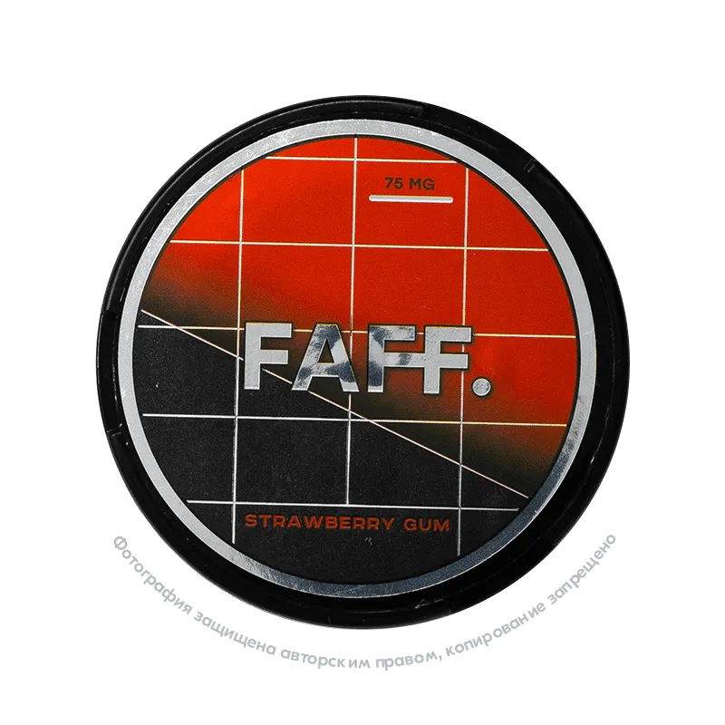 Снюс FAFF Strawberry Gum, 75 мг/г, клубничная жвачка, slim portion