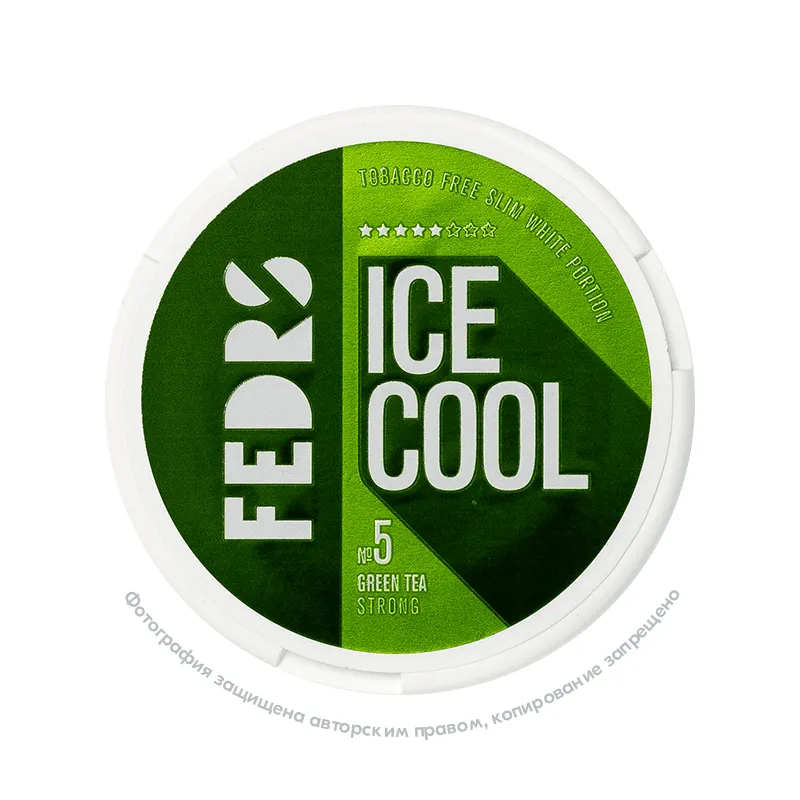 Снюс FEDRS Ice Cool №5 Green Tea Strong, 30 мг/г, зеленый чай, slim portion