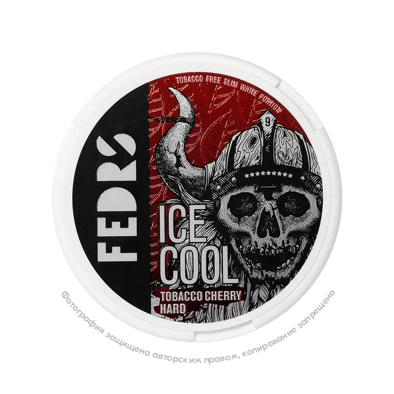 Снюс FEDRS Ice Cool №9 Tobacco Cherry Hard, 65 мг/г, вишня и табак, slim portion