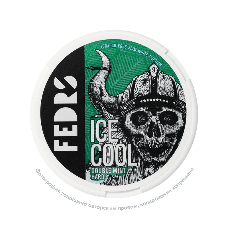 Снюс FEDRS Ice Cool №9 Double Mint Hard, 65 мг/г, мята, slim portion