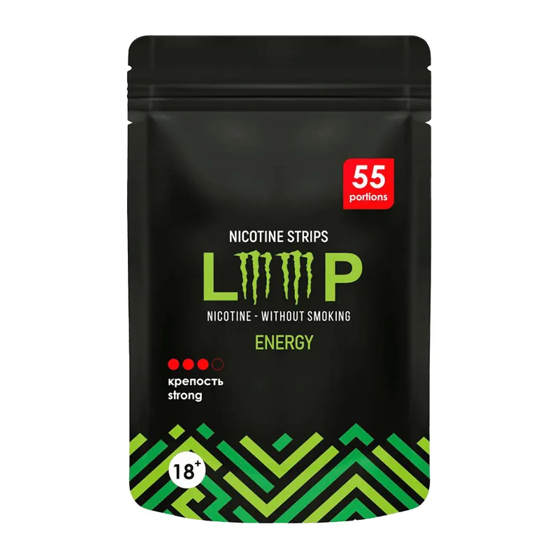 Никотиновые пластинки Loop Energy, 11 мг/порция, энергетик, slim portion
