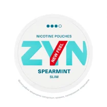 Снюс Zyn Strong Spearmint, 9 мг/порция, мята, slim portion, white
