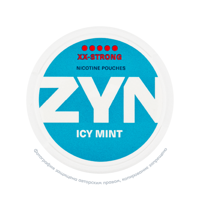 Снюс Zyn XX-Strong Icy Mint, 12,5 мг/порция, мята с холодком, slim portion, white