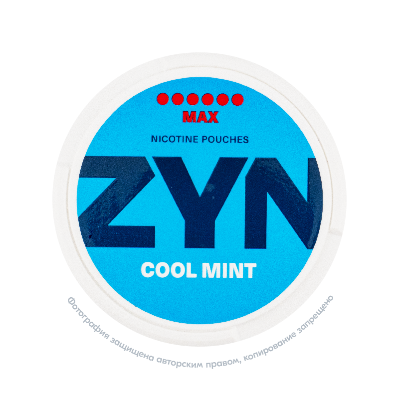 Снюс Zyn Max Cool Mint, 16,6 мг/порция, мята с холодком, slim portion, white